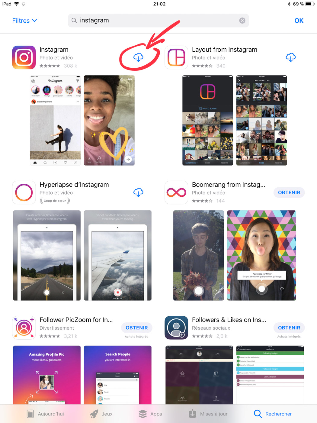 comment installer instagram sur un iphone